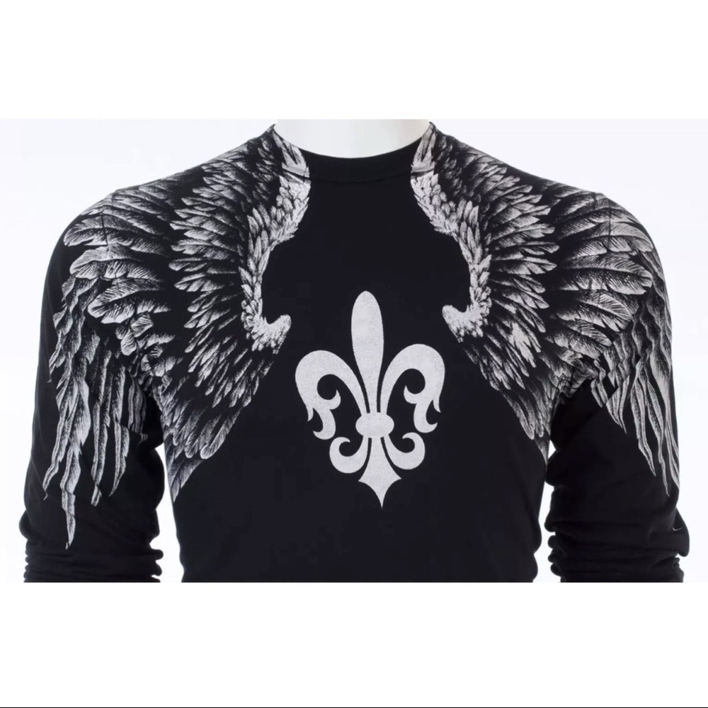 Xtreme Couture AFFLICTION Men's Long Sleeve Shirt AEROSMITH Biker Black - Picture 4 of 8